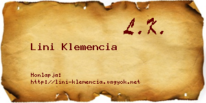 Lini Klemencia névjegykártya